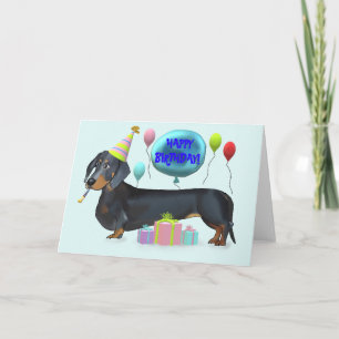 grattis på födelsedagen Dachshund Kort