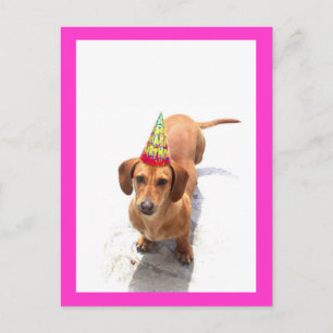 Grattis på födelsedagen Dachshund-vykort Vykort