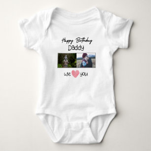 GRATTIS PÅ FÖDELSEDAGEN DADDY ANPASSNINGSBAR-FOTO T SHIRT