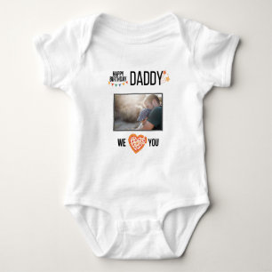 GRATTIS PÅ FÖDELSEDAGEN DADDY ANPASSNINGSBAR-FOTO T SHIRT