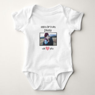 GRATTIS PÅ FÖDELSEDAGEN DADDY ANPASSNINGSBAR-FOTO T SHIRT
