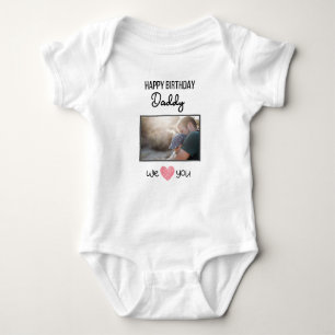 GRATTIS PÅ FÖDELSEDAGEN DADDY ANPASSNINGSBAR-FOTO T SHIRT
