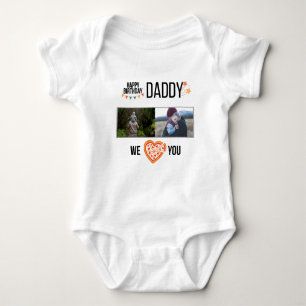 GRATTIS PÅ FÖDELSEDAGEN DADDY ANPASSNINGSBAR-FOTO  T SHIRT