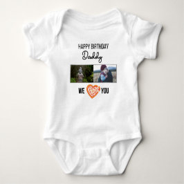 GRATTIS PÅ FÖDELSEDAGEN DADDY ANPASSNINGSBAR-FOTO  T SHIRT