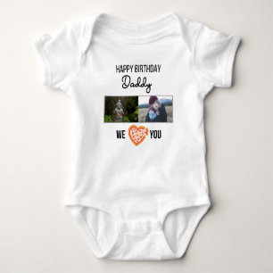 GRATTIS PÅ FÖDELSEDAGEN DADDY ANPASSNINGSBAR-FOTO T SHIRT