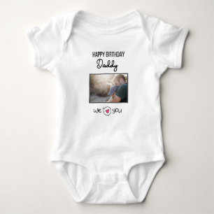 GRATTIS PÅ FÖDELSEDAGEN DADDY ANPASSNINGSBAR-FOTO T SHIRT