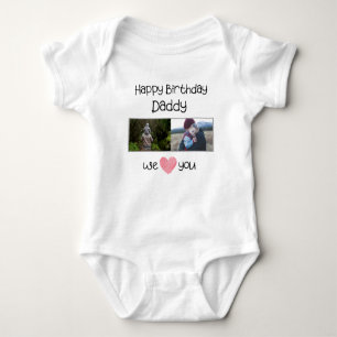 GRATTIS PÅ FÖDELSEDAGEN DADDY ANPASSNINGSBAR-FOTO  T SHIRT
