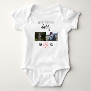 GRATTIS PÅ FÖDELSEDAGEN DADDY ANPASSNINGSBAR-FOTO T SHIRT