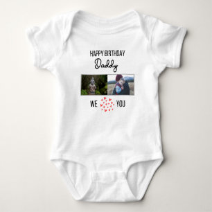 GRATTIS PÅ FÖDELSEDAGEN DADDY ANPASSNINGSBAR-FOTO T SHIRT