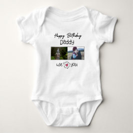 GRATTIS PÅ FÖDELSEDAGEN DADDY ANPASSNINGSBAR-FOTO  T SHIRT