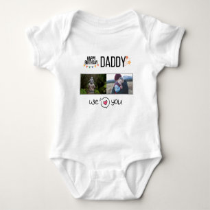 GRATTIS PÅ FÖDELSEDAGEN DADDY ANPASSNINGSBAR-FOTO  T SHIRT
