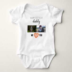 GRATTIS PÅ FÖDELSEDAGEN DADDY ANPASSNINGSBAR-FOTO T SHIRT