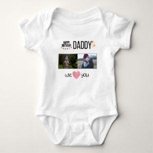 GRATTIS PÅ FÖDELSEDAGEN DADDY ANPASSNINGSBAR-FOTO  T SHIRT