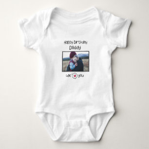 GRATTIS PÅ FÖDELSEDAGEN DADDY ANPASSNINGSBAR-FOTO  T SHIRT