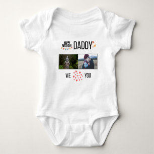 GRATTIS PÅ FÖDELSEDAGEN DADDY ANPASSNINGSBAR-FOTO T SHIRT
