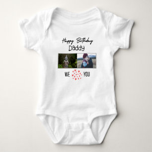 GRATTIS PÅ FÖDELSEDAGEN DADDY ANPASSNINGSBAR-FOTO  T SHIRT