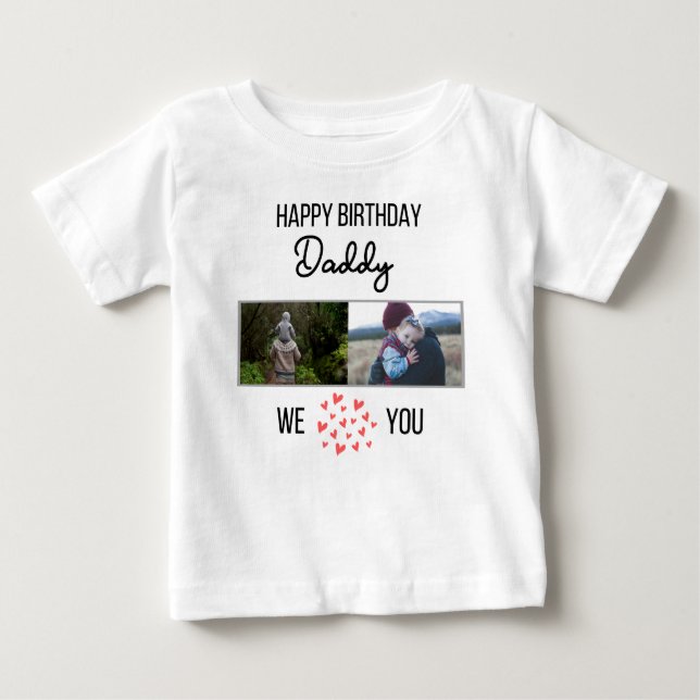 GRATTIS PÅ FÖDELSEDAGEN DADDY BARNKLÄDER ANPASSNIN T SHIRT (Framsida)
