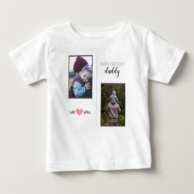 GRATTIS PÅ FÖDELSEDAGEN DADDY BARNKLÄDER ANPASSNIN T SHIRT (Framsida)
