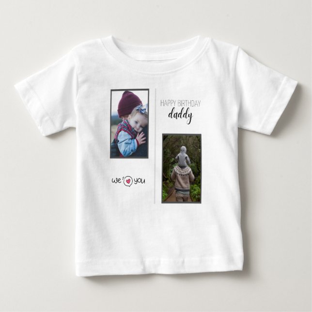 GRATTIS PÅ FÖDELSEDAGEN DADDY BARNKLÄDER ANPASSNIN T SHIRT (Framsida)