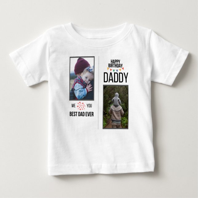 GRATTIS PÅ FÖDELSEDAGEN DADDY BARNKLÄDER ANPASSNIN T SHIRT (Framsida)