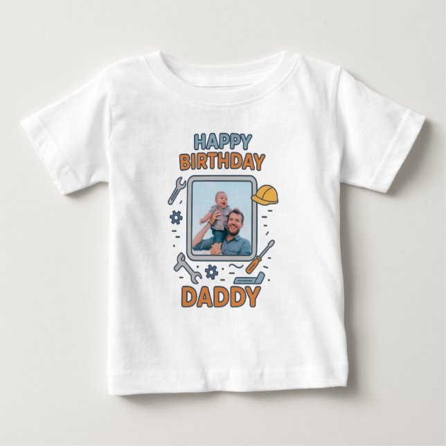 GRATTIS PÅ FÖDELSEDAGEN DADDY BARNKLÄDER ANPASSNIN T SHIRT (Framsida)
