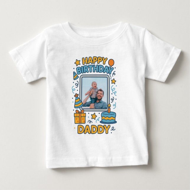 GRATTIS PÅ FÖDELSEDAGEN DADDY BARNKLÄDER ANPASSNIN T SHIRT (Framsida)