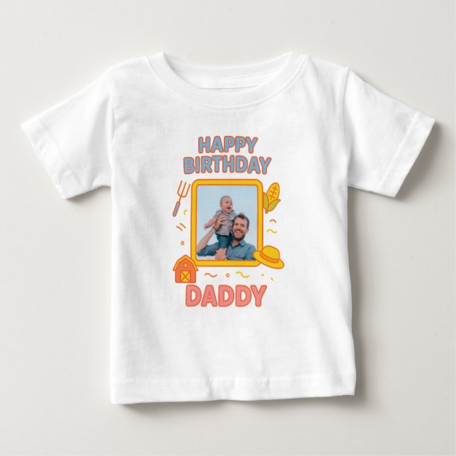 GRATTIS PÅ FÖDELSEDAGEN DADDY BARNKLÄDER ANPASSNIN T SHIRT (Framsida)