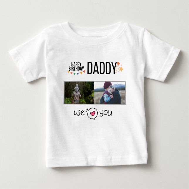 GRATTIS PÅ FÖDELSEDAGEN DADDY BARNKLÄDER ANPASSNIN T SHIRT (Framsida)