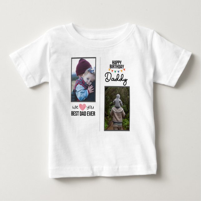 GRATTIS PÅ FÖDELSEDAGEN DADDY BARNKLÄDER ANPASSNIN T SHIRT (Framsida)