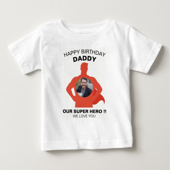 GRATTIS PÅ FÖDELSEDAGEN DADDY BARNKLÄDER ANPASSNIN T SHIRT (Framsida)