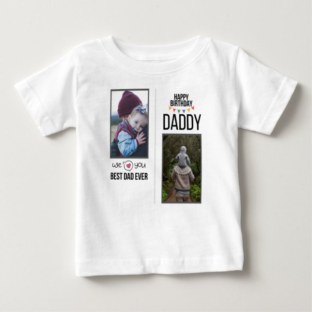 GRATTIS PÅ FÖDELSEDAGEN DADDY BARNKLÄDER ANPASSNIN T SHIRT (Framsida)