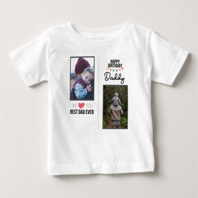 GRATTIS PÅ FÖDELSEDAGEN DADDY BARNKLÄDER ANPASSNIN T SHIRT (Framsida)