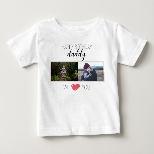 GRATTIS PÅ FÖDELSEDAGEN DADDY BARNKLÄDERS PERSONLI T SHIRT (Framsida)