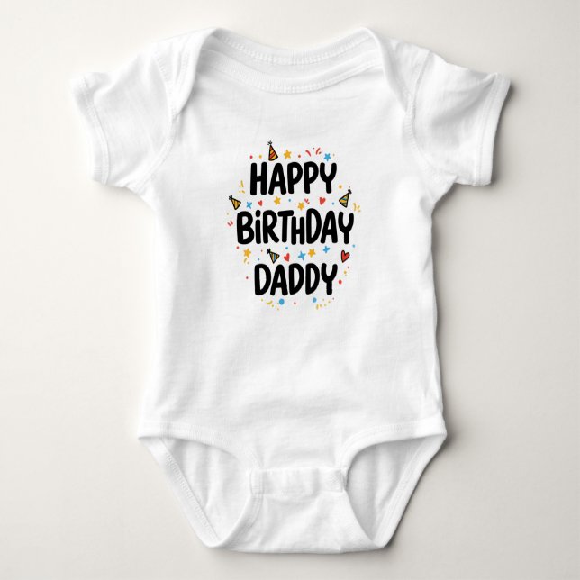 GRATTIS PÅ FÖDELSEDAGEN DADDY BARNKLÄDERS T SHIRT (Framsida)