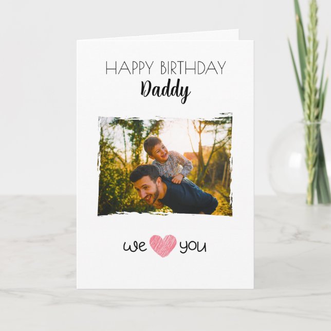 GRATTIS PÅ FÖDELSEDAGEN DADDY CARD ANPASSNINGSBAR  KORT (Framsida)