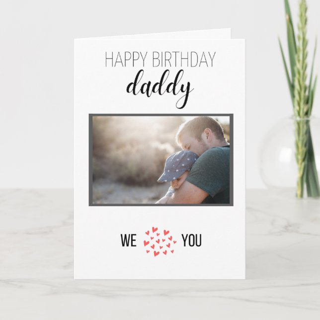 GRATTIS PÅ FÖDELSEDAGEN DADDY CARD ANPASSNINGSBAR  KORT (Framsida)