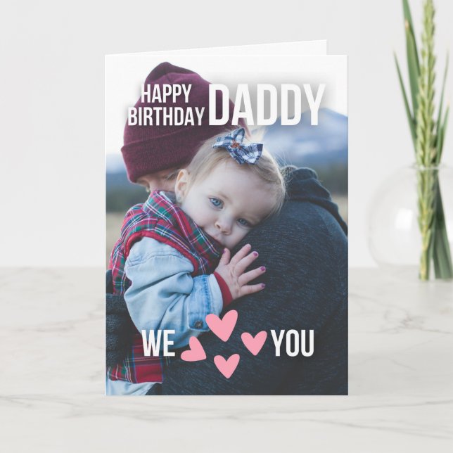 GRATTIS PÅ FÖDELSEDAGEN DADDY CARD ANPASSNINGSBAR  KORT (Framsida)
