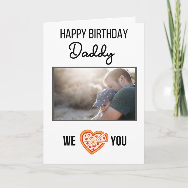 GRATTIS PÅ FÖDELSEDAGEN DADDY CARD ANPASSNINGSBAR  KORT (Framsida)