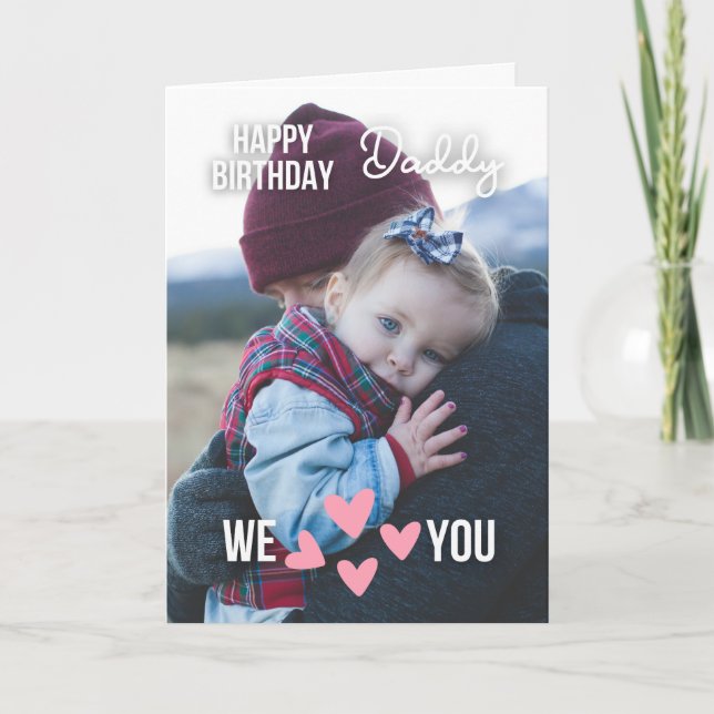 GRATTIS PÅ FÖDELSEDAGEN DADDY CARD ANPASSNINGSBAR  KORT (Framsida)