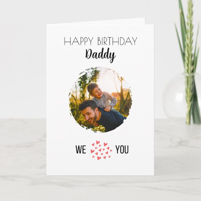 GRATTIS PÅ FÖDELSEDAGEN DADDY CARD ANPASSNINGSBAR  KORT (Framsida)
