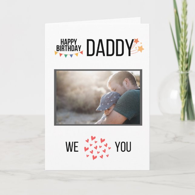 GRATTIS PÅ FÖDELSEDAGEN DADDY CARD ANPASSNINGSBAR  KORT (Framsida)
