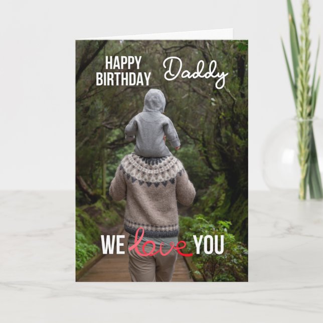 GRATTIS PÅ FÖDELSEDAGEN DADDY CARD ANPASSNINGSBAR  KORT (Framsida)