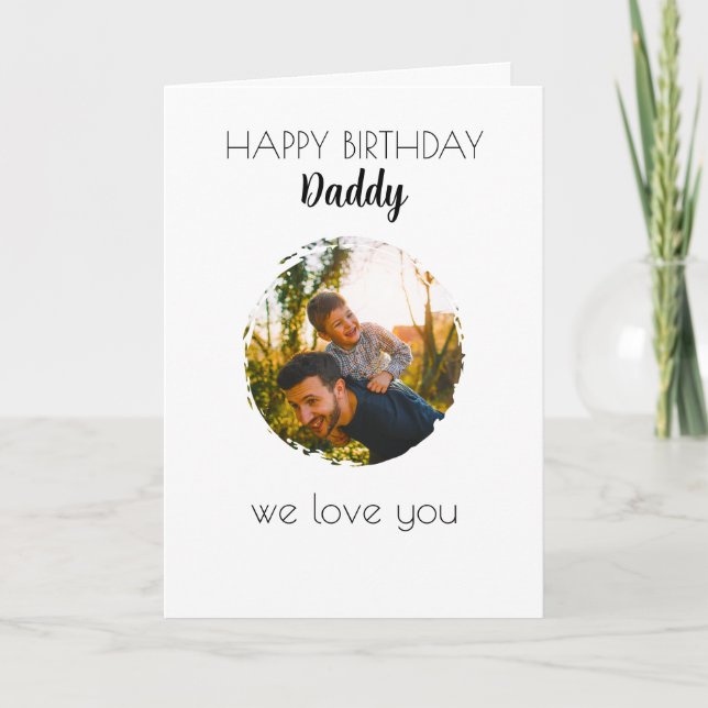 GRATTIS PÅ FÖDELSEDAGEN DADDY CARD ANPASSNINGSBAR  KORT (Framsida)