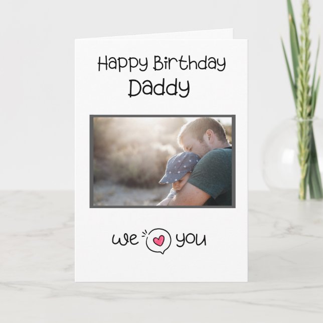 GRATTIS PÅ FÖDELSEDAGEN DADDY CARD ANPASSNINGSBAR  KORT (Framsida)
