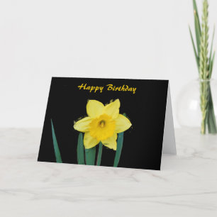 Grattis på födelsedagen Daffodil in Oils Kort