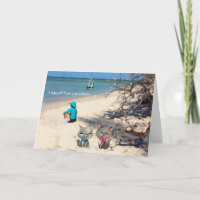 Grattis på födelsedagen - dag på stranden