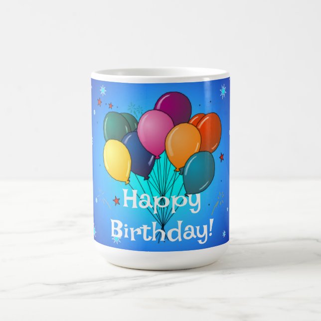 Grattis på födelsedagen...dags att fira! kaffemugg (Center)