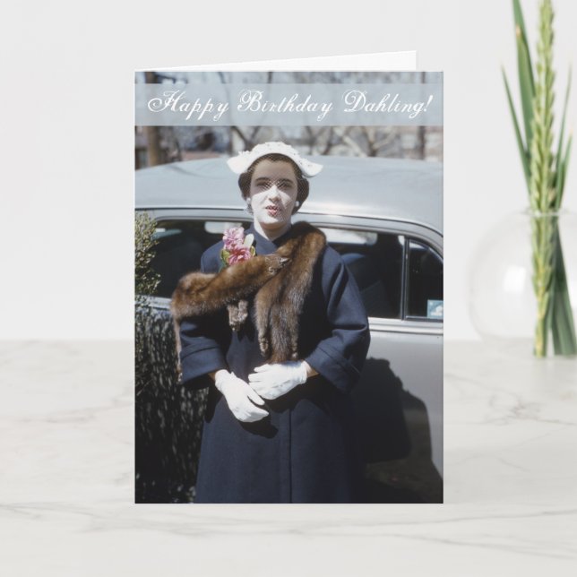 Grattis på födelsedagen Dahling Diva Kort (Framsida)