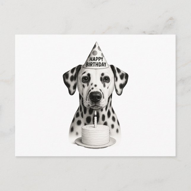 Grattis på födelsedagen Dalmatien Helg Vykort (Framsida)
