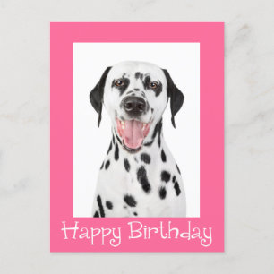 Grattis på födelsedagen Dalmatien Puppy Hund-vykor Vykort